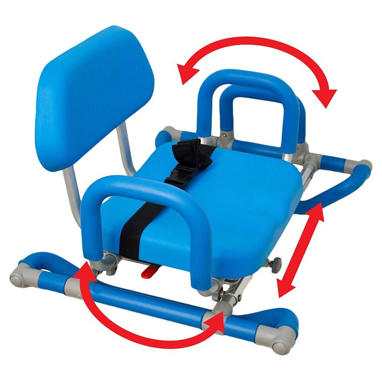 Transfer shower chair with swivel online seat